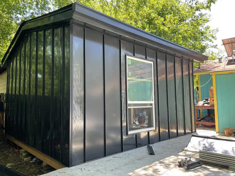 Black standing seam metal wall panels for Roof Inspection in Alsip