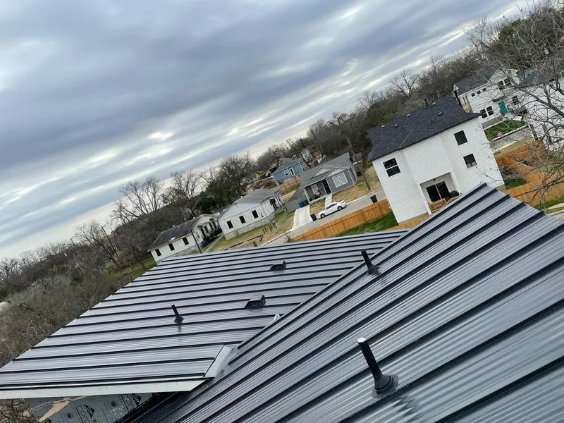 Standing seam metal roof panels with vents for Skylight Repair in Alsip